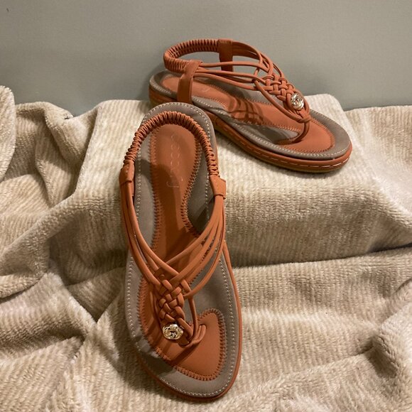 Socofy Sandals Flats - Size - 7 - Picture 2 of 4